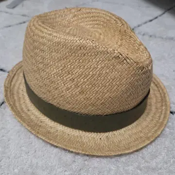 베이지 스트로우 페도라 햇