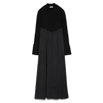 FRAY I.D 폴로 칼라 니트 콤비 원피스