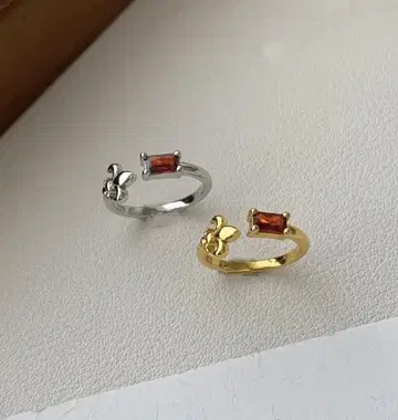 실버 925 반지 2색 실버 골드 세트 판매 도금 공예