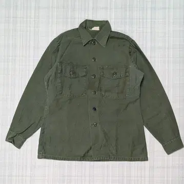 70s US ARMY OG107 유틸리티 셔츠 DPSC 15 3rd