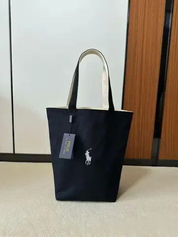 폴로 랄프 로렌 토트백 블랙 남성용 여성용 캔버스