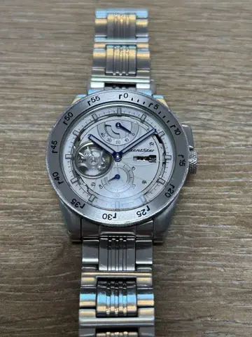 자동 와인딩 시계 스테인리스 스틸 실버 오리엔트 스타