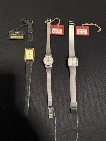 TECHNOS & SEIKO 쿼츠 손목시계 세트 새상품급