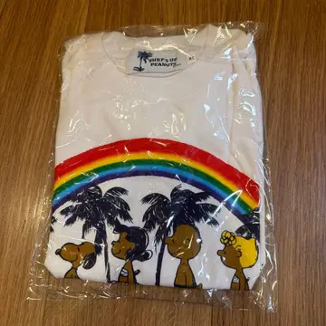 새상품 일광화상 스누피 SURF'S UP PEANUTS 하와이 티셔츠