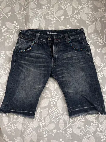 리치 마스터 다크 데님 숏팬츠