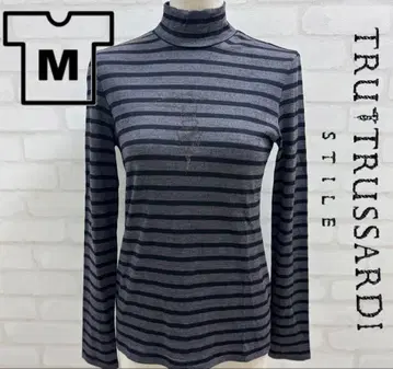 새상품급 TRU TRUSSARDI 터틀넥 보더 M