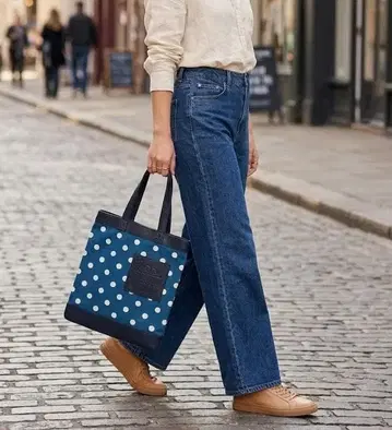 반값 새상품 스누피 토트백 SNOOPY 캔버스 천연 가죽 귀여운 BU