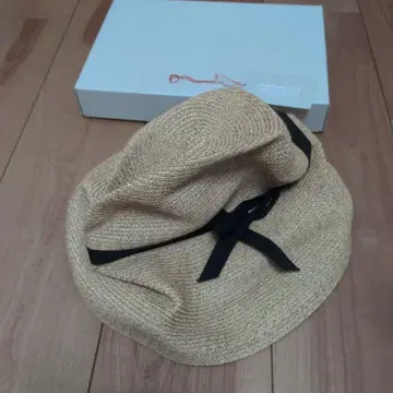 mature ha. 마츄아하 56cm 밀짚모자 블랙 리본