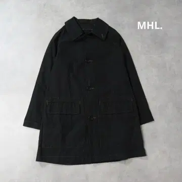 MHL. / 블랙 다이 코튼 발마칸 코트 아우터 자켓
