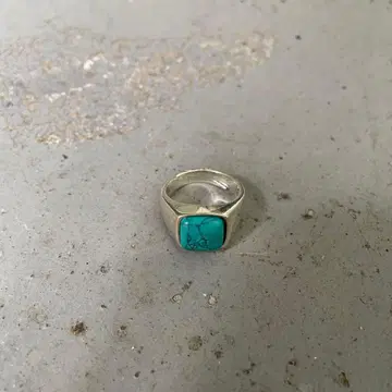 925 실버 스퀘어 스톤 쉘 반지