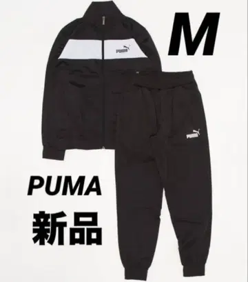 새상품 M PUMA 남성용 저지 상하의 세트 트랙수트 블랙 블랙