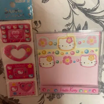 초레어 당시물 헬로키티 씰 메모장 하이키티 갸루키티 1997