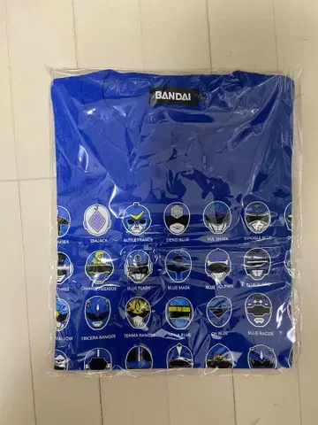 슈퍼 전대 T셔츠 50주년 기념 역대 블루 [새상품 미사용] M사이즈