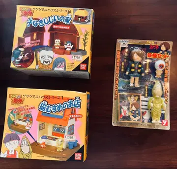 게게게의 키타로 요괴 세트 고양이 소녀의 가게 코나키지지의 집 피규어