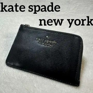 케이트 스페이드 카드 케이스 동전 지갑 블랙 L자 지퍼