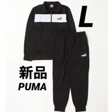 새상품 L PUMA 남성용 저지 상하의 세트 트랙수트 블랙 검정