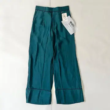 Whim Gazette 하세가와 쿄코 KYOKO 파이핑 와이드 팬츠 그린