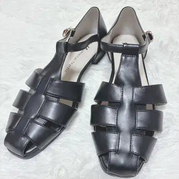 Oriental Traffic 구르카 샌들 블랙 스트랩 샌들