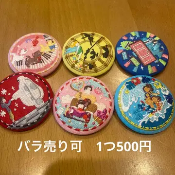 디즈니 자수 핀 배지 세트 6개 캔 배지