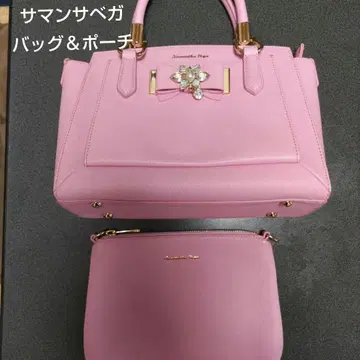 사만사 베가 핸드백 핑크 파우치 포함