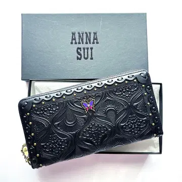 [새상품] ANNA SUI 안나수이 시에스타 라운드 지퍼 장지갑 블랙