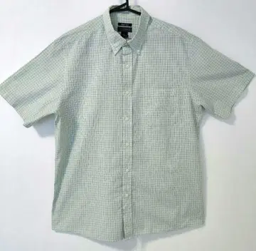 90s vintage 체크 셔츠 반팔 L 구제 의류 SADDLEBRED