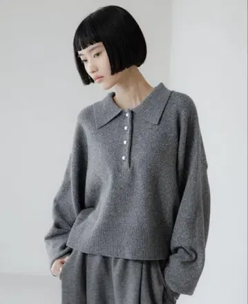 폴로 니트 LS 그레이 로리즈팜