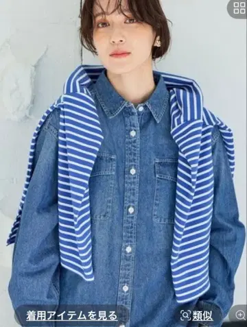 스튜디오 클립 베이직 데님 셔츠 [ CLIP denim ]