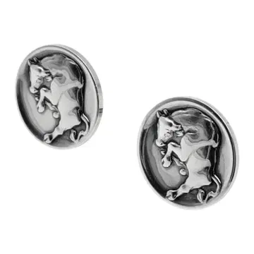 새상품급 조지 젠슨 커프스 단추 투우 실버 11-26042004