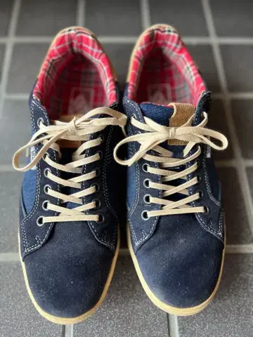 새상품급 VANS 네이비 스웨이드 남성용 스니커즈