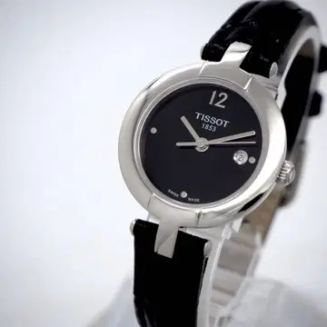 480 작동 TISSOT 시계 박스 포함 여성용 블랙 데이트 심플
