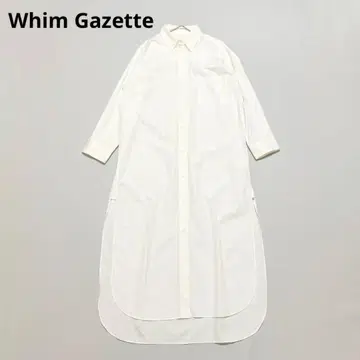 새상품급 Whim Gazette 롱 셔츠 원피스 코튼 100% 워셔블