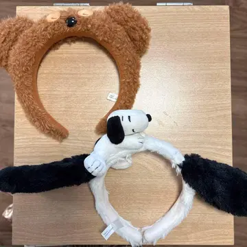 [ 익명 배송 ] 유니버셜 USJ 머리띠 세트 스누피 티무