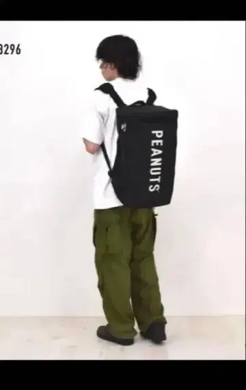 새상품급 스누피 보스턴 백 백팩 블랙