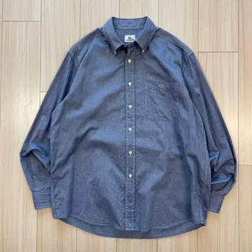 [새상품급] 라코스테 긴팔 셔츠 옥스퍼드 악어 로고 자수 블루 4