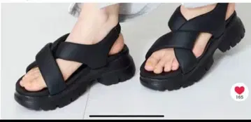 ORiental TRaffic 크로스 디자인 패디드 통굽 샌들