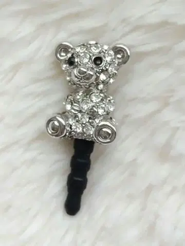 [레어] 곰 테디베어 이어폰 잭 헤이세이 반짝반짝