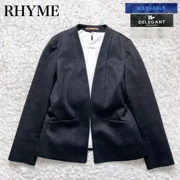 새상품급 라임 오리히카 노카라 자켓 체크 워셔블 최근 모델