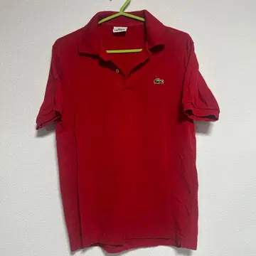 LACOSTE 빨간색 반팔 피케 셔츠