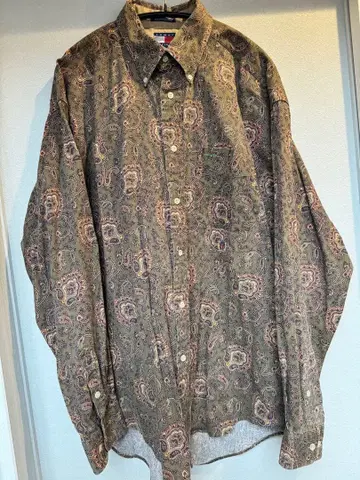 TOMMY 페이즐리 무늬 긴팔 셔츠