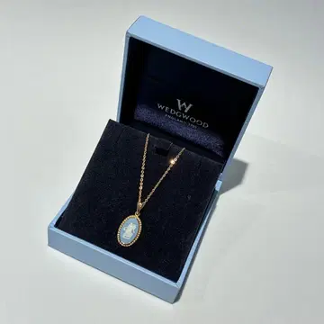 웨지우드 WEDGWOOD 카메오 목걸이 골드 박스 포함