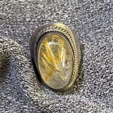 골드 루틸 쿼츠 반지