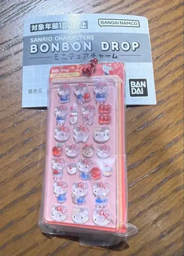 산리오 봉봉드롭 미니어처 참 헬로키티 가챠 미니어처