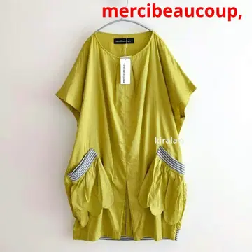 택 포함 새상품 mercibeaucoup 메르시보쿠 포켓 원피스 면