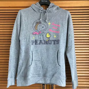 스누피 긴팔 후드티 M 그레이