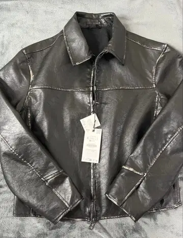 ZARA 가죽 자켓 빈티지 가공