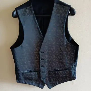 블랙 새틴 포멀 베스트