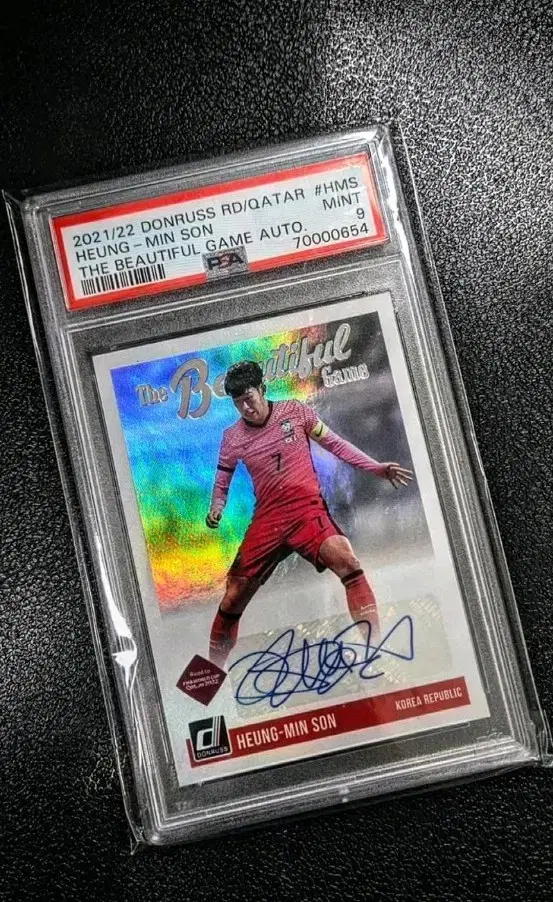 손흥민 Donruss 오토 사인카드 (PSA 9)
