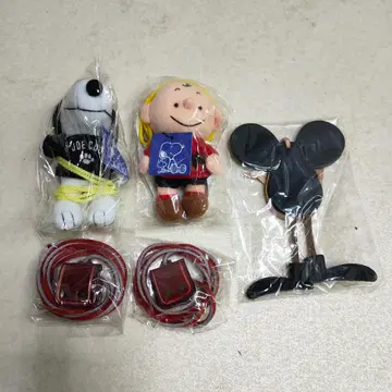스누피 봉제 인형 키링 찰리 브라운 세트