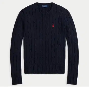 폴로 랄프 로렌 네이비 케이블 니트 스웨터